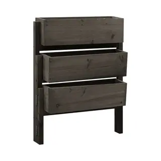 Vidaxl Prolenta Premium Pflanzkübel Klappbar Grau 60x14x75 Cm Massivholz