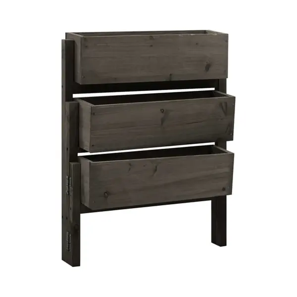Vidaxl Prolenta Premium Pflanzkübel Klappbar Grau 60x14x75 Cm Massivholz thumbnail