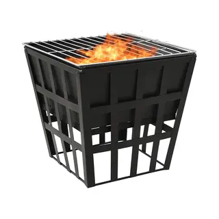 VidaXL 2-in-1 Feuerstelle Und Grill 34x34x48 Cm Stahl