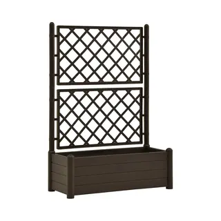 Pflanzkübel Mit Spalier 100x43x142 Cm Pp Mokka - Vidaxl