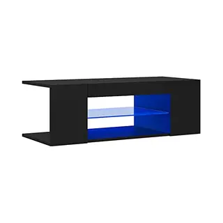 Vidaxl - Tv-schrank Mit Led-leuchten Schwarz 90x39x30cm