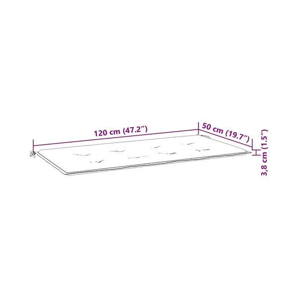 Vidaxl - Batavia-gartenbank Mit Grauem Kissen 120 Cm Teak Massivholz thumbnail
