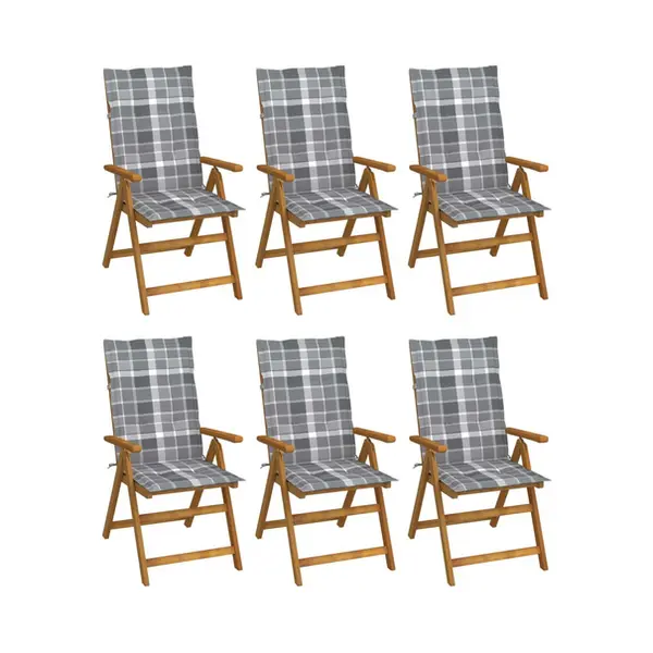 VidaXL 3064133 Gartenstuhl Terrasse Gepolsterter Sitz Akazienholz thumbnail