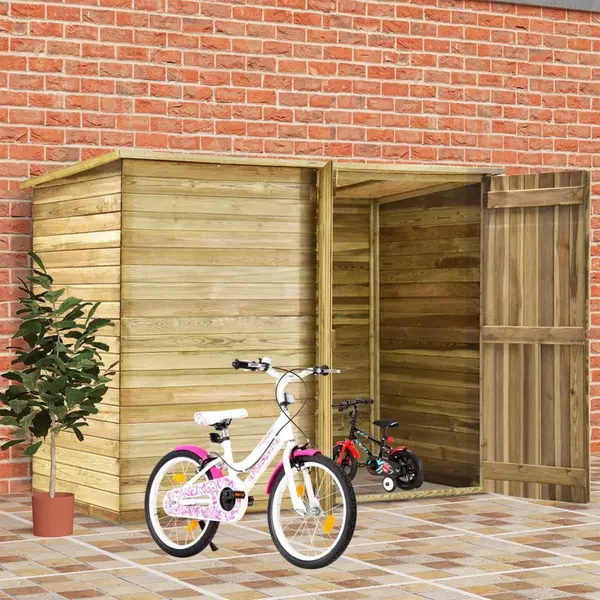 VidaXL Fahrradgarage 232x110x170 Cm Kiefernholz Imprägniert thumbnail