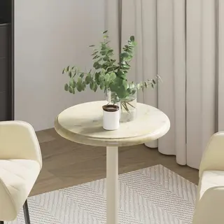 VidaXL Tischplatte Creme Ø40x2, 5 Cm Marmor