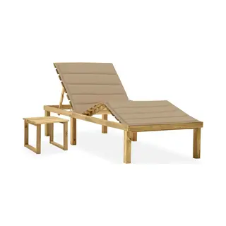 VidaXL 3065867 Gartenstuhl Lounge Gepolsterter Sitz Pinienwald Beige