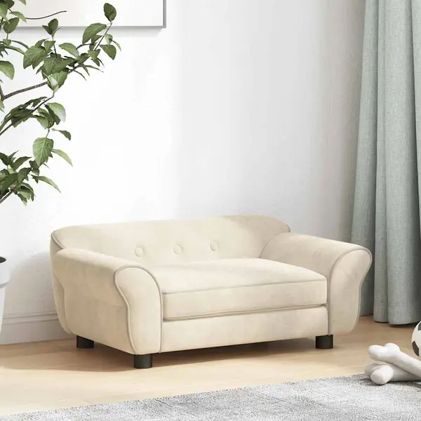 VidaXL Hundesofa Creme 72x45x30 Cm Plüsch thumbnail
