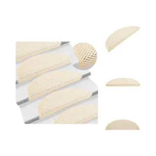 VidaXL Treppenmatten Selbstklebend Sisal-Look 15 Stk. 56x17x3 Berber