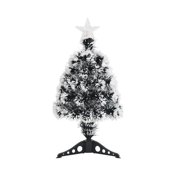 VidaXL Weihnachtsbaum Mit Beleuchtung Grün Und Weiß 64cm Glasfaser thumbnail