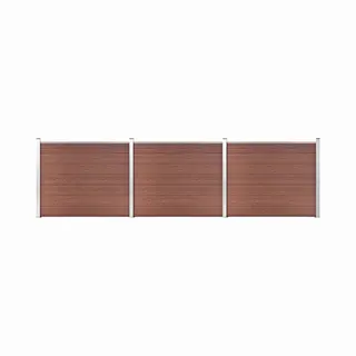 VidaXL Zaunelement Set Mit Pfosten Sichtschutz Windschutz Zaun Gartenzaun Lamellenzaun Sichtschutzzaun Windschutzzaun Wpc 526x146cm Braun