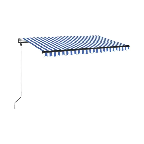 Vidaxl Automatische Markise Mit Led & Windsensor 300x250 Cm Blau Weiß thumbnail