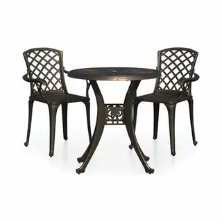 VidaXL 3-tlg. Bistro-Set Aluminiumguss Bronzen