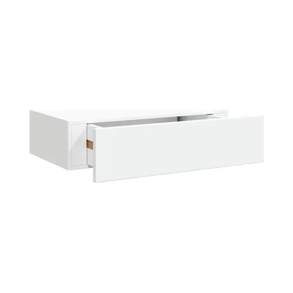 VidaXL Wall-Mounted Drawer Shelf, Compact And Space-Efficient, Durable Mdf And Metal, Modern Style, Perfect For Living Room Decor- White, 40x23.5x10 thumbnail