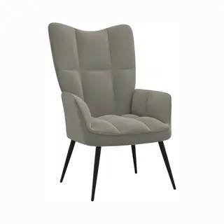 Relaxsessel Hellgrau Samt - Vidaxl