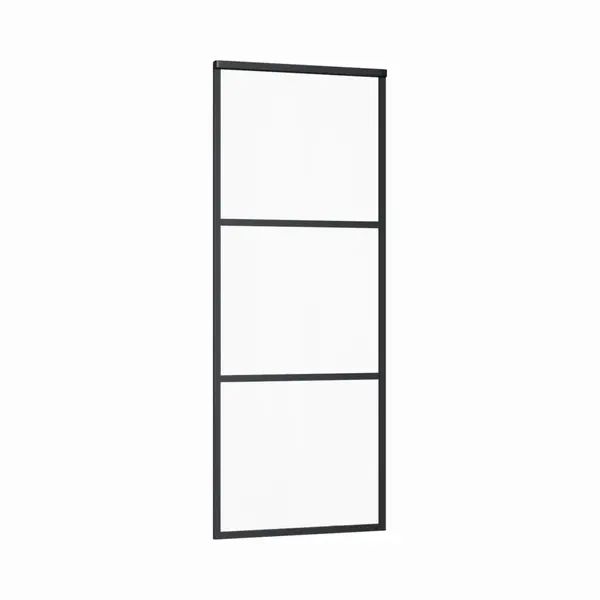 Schiebetür Esg-glas Und Aluminium 90x205 Cm Schwarz Vidaxl thumbnail