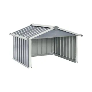 VidaXL - Overkapping - Voor - Robotmaaier - 92x97x63 - Cm - Staal - Grijs