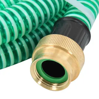 VidaXL Zuigslang Met Messing Koppelingen 1, 1'' 20 M Pvc Groen
