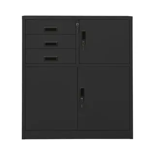 Büroschrank Anthrazit 90x40x102 Cm Stahl - Vidaxl