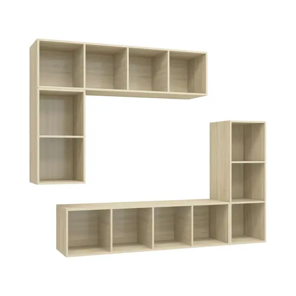 VidaXL 4-tlg. Tv-Schrank-Set Sonoma-Eiche Holzwerkstoff thumbnail