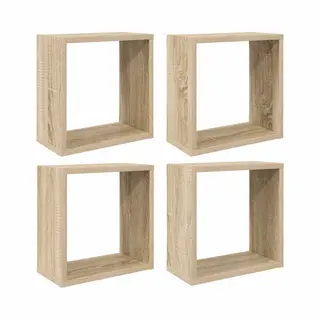 VidaXL Würfelregale 4 Stk. Sonoma-Eiche 30x15x30 Cm