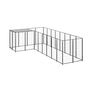 VidaXL Hundezwinger Schwarz 6, 05 M² Stahl