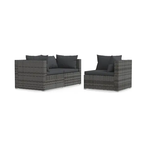 VidaXL 317516 Gartenbank Rattan, Kunststoff thumbnail