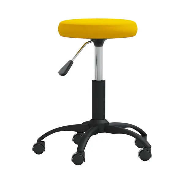 VidaXL Massagekruk Fluweel Mosterdgeel thumbnail