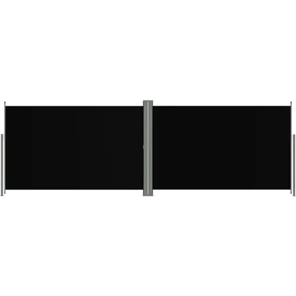 VidaXL Seitenmarkise Ausziehbar Schwarz 200x600 Cm thumbnail