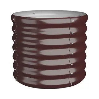 Pflanzkübel Verzinkter Stahl 40x40x36 Cm Braun Vidaxl