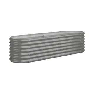 VidaXL Hochbeet, Kräuterhochbeet Pulverbeschichteter Stahl 152x40x36 Cm Grau