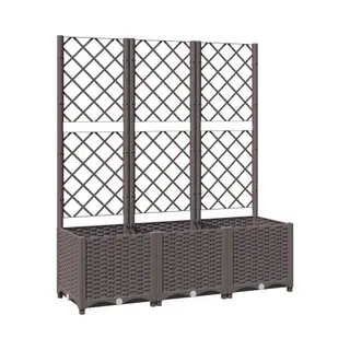 Vidaxl - Garden Planter With Trellis Brown 120x40x136 Cm Pp