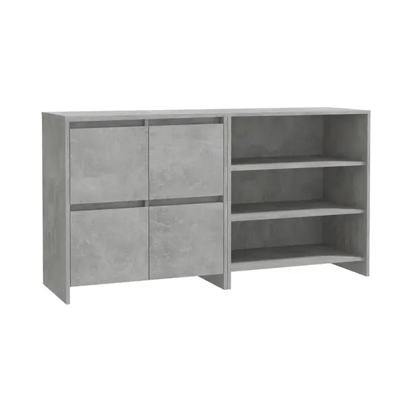 2-tlg. Sideboard Betongrau Holzwerkstoff Vidaxl thumbnail