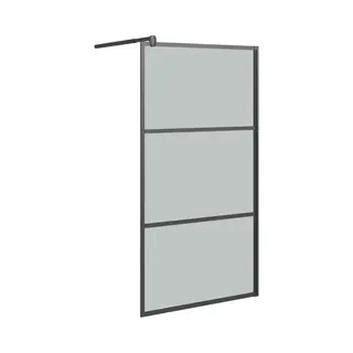 Vidaxl - Duschwand Für Walk-in Dusche 100x195 Cm Dunkel Esg Glas Schwarz