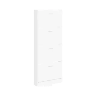 VidaXL Schuhschrank Weiß 59x17x150 Cm Holzwerkstoff