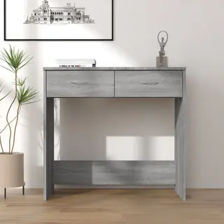 Desk Grey Sonoma 80x40x75 Cm Engineered Wood Vidaxl