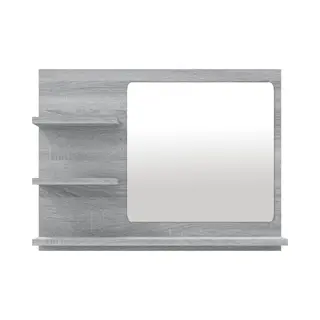 Badspiegel Grau Sonoma 60x10, 5x45 Cm Holzwerkstoff Vidaxl
