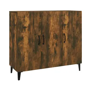 VidaXL Sideboard Räuchereiche 90x34x80 Cm Holzwerkstoff
