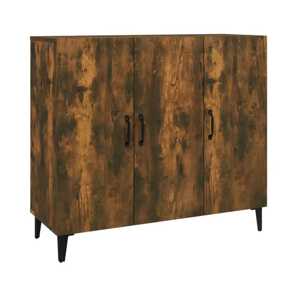 VidaXL Sideboard Räuchereiche 90x34x80 Cm Holzwerkstoff thumbnail