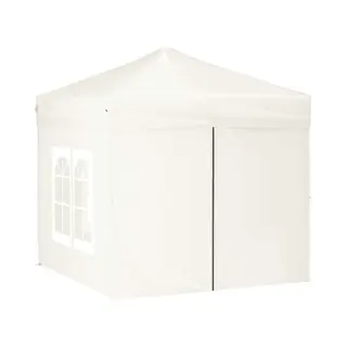 VidaXL Partyzelt Faltbar Mit Seitenwänden Creme 2x2 M