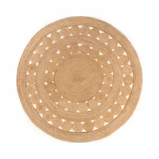 VidaXL Teppich Geflochten Jute 180 Cm Rund