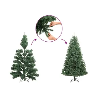 VidaXL Kunstkerstboom Half Met Standaard Smal 120 Cm Groen