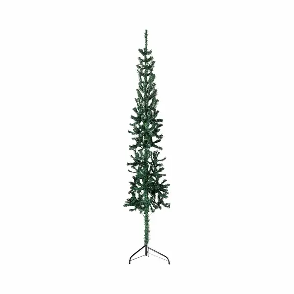 VidaXL Künstlicher Halb Weihnachtsbaum Mit Ständer Schlank Christbaum Tannenbaum Dekobaum Kunstbaum Weihnachten Dekoration Weihnachtsdeko Grün thumbnail