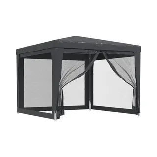 Partyzelt Mit 4 Mesh-seitenwänden Anthrazit 3x3 M Hdpe - Vidaxl