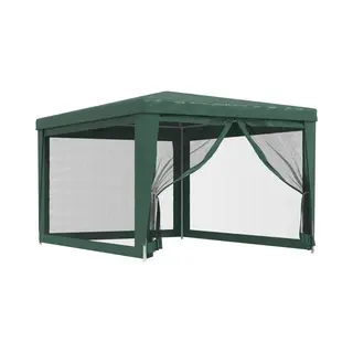 VidaXL - Partytent - Met - 4 - Mesh - Zijwanden - 3x4 - M - Hdpe - Groen