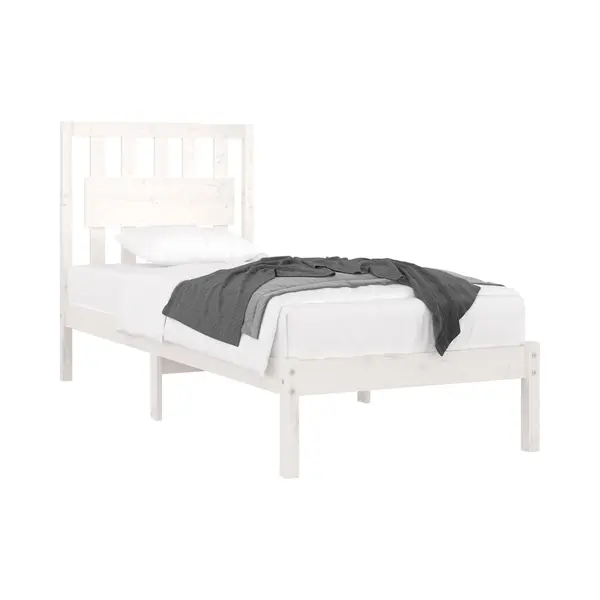 VidaXL Bedframe Massief Grenenhout Wit 90x190 Cm thumbnail