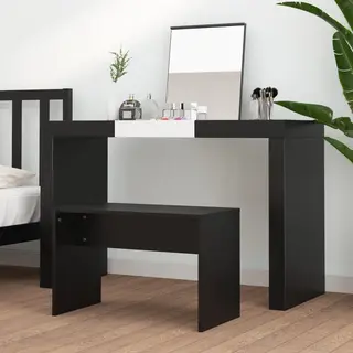 VidaXL Schminkhocker Schwarz 70x35x45 Cm Holzwerkstoff