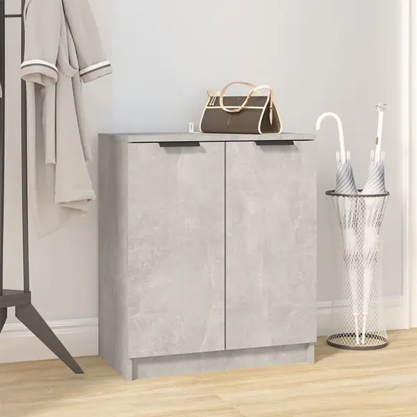 VidaXL Schuhschrank Betongrau 59x35x70 Cm Holzwerkstoff thumbnail
