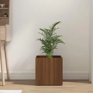 VidaXL Pflanzgefäß Braun Eichen-Optik 40x40x40 Cm Holzwerkstoff