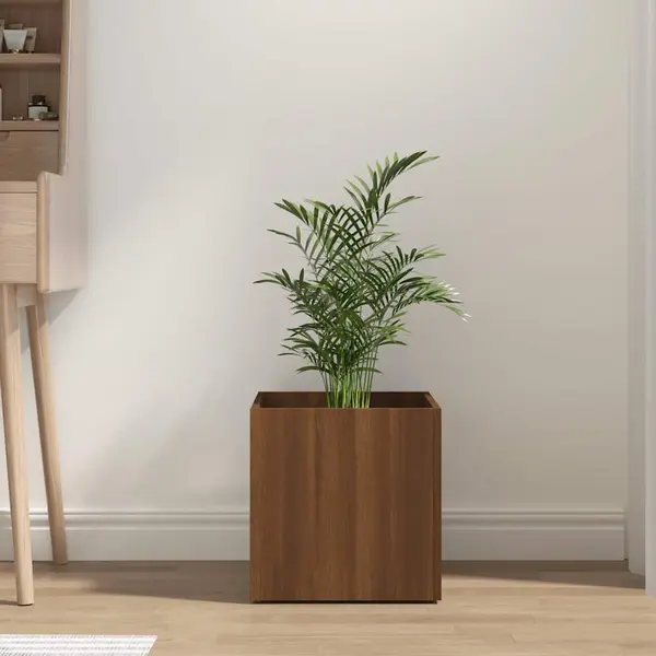 VidaXL Pflanzgefäß Braun Eichen-Optik 40x40x40 Cm Holzwerkstoff thumbnail