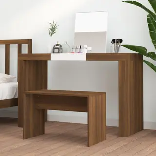 Schminkhocker Braun Eichen-optik 70x35x45 Cm Holzwerkstoff Vidaxl